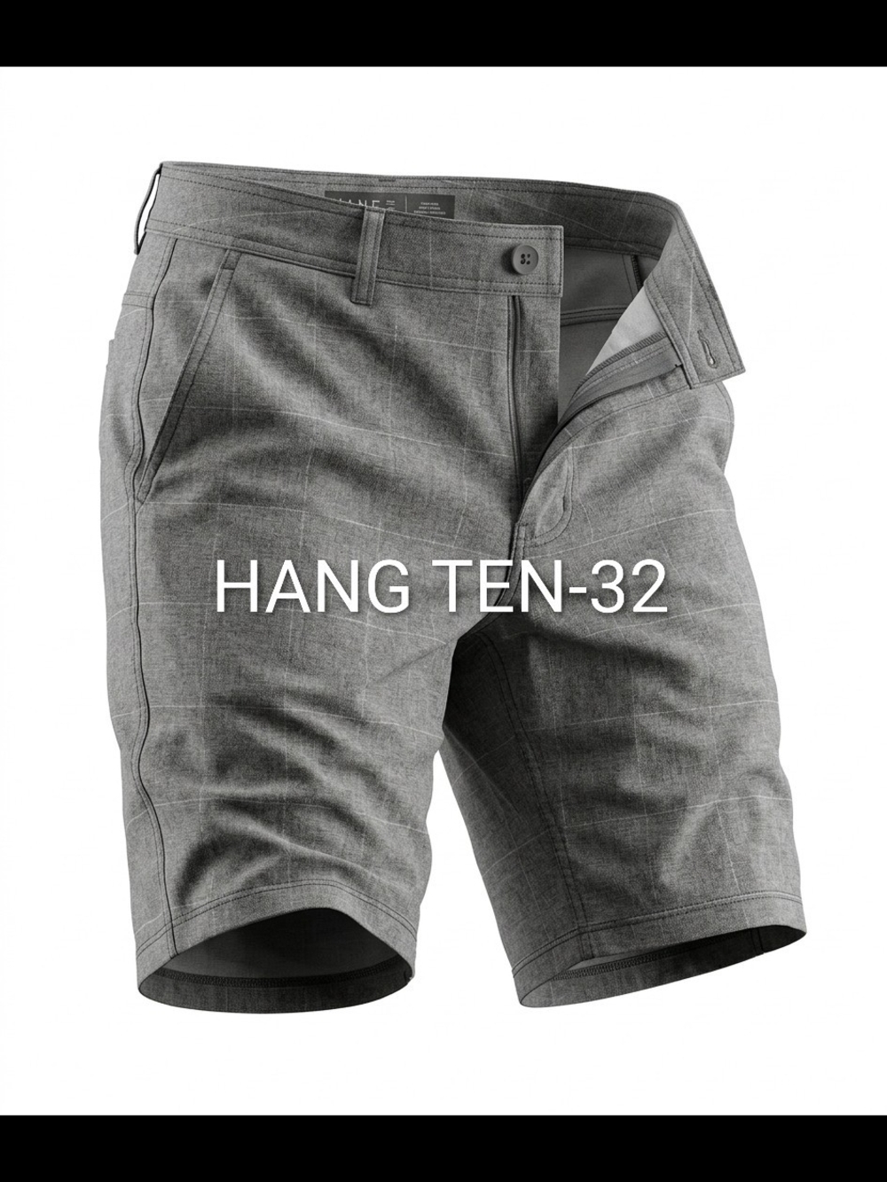 Hang Ten Slim Fit Gray Flat-Front Men's Shorts